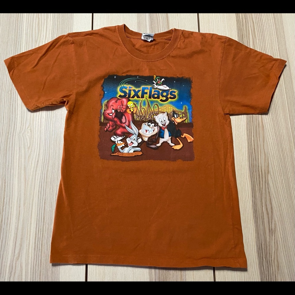 Retro Looney Tunes Six Flags Shirt Youth XL